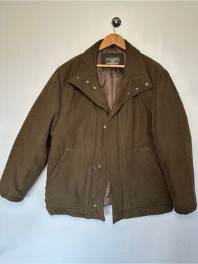 Dockers Stain Defender Insulated Jacket Olive Green Quilted Men's Size L